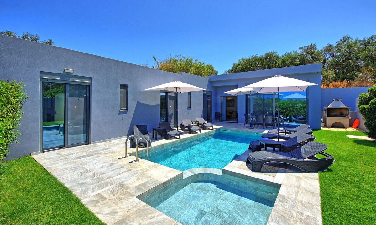 Agia Marina Villa | Villa Zaneti - Holiday Villa Rental with private pool near the sea in Agia Marina, Crete Island,.