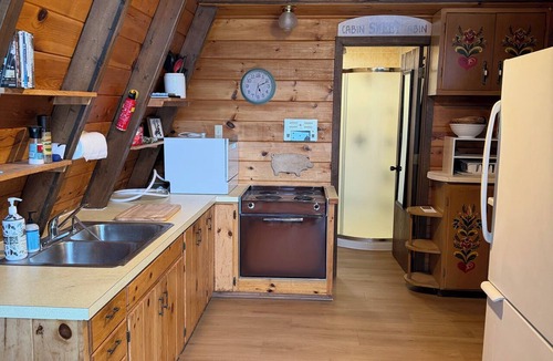 Puposky Cabin | A frame cabin on private Long Lake 12 mi NW Bemidji. AC sleeps 5- 2 dogs allowed