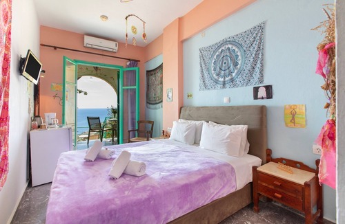 Agia Galini Bed & Breakfast | Bed and Breakfast 'Double Room No 104 Sea View' with Sea View, Wi-Fi and Air Conditioning