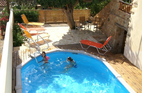 Xirokampi House | Private pool ★ Stone traditional villa ★ Sea View
