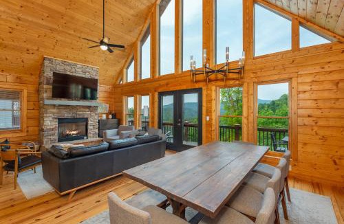 Wolf Laurel House | Whiskey Hills - Newly Remodeled Luxury Cabin with Hot Tub, Incredible Views close to Asheville, walk to Hatley Pointe & Ski!