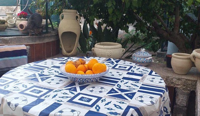 2 bedrooms appartement at Vaccarizzo delfino 200 m away from the beach with sea view enclosed garden and wifi