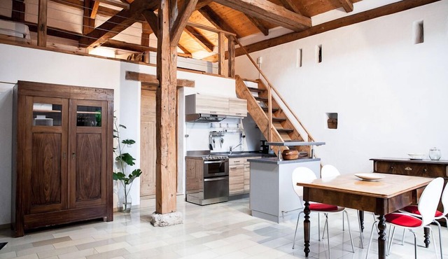 Apartment/studio (converted barn, 40 sqm) with gallery