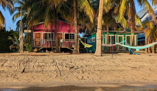 Beach Front! Cobia Beach Guest House, Pink and Teal together