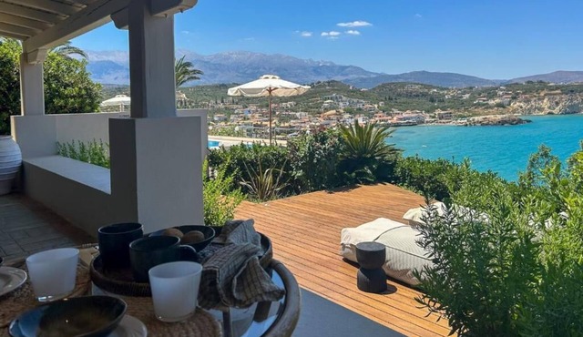 Crete Beachfront Coconut Gem with SeaViews & Pool