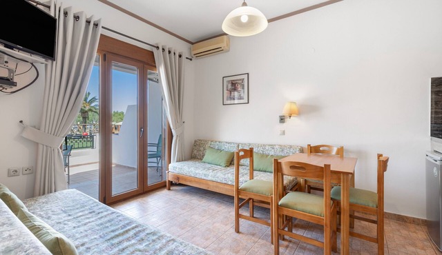 Family Beachfront Apartment with Sea View in Agia Galini, Crete