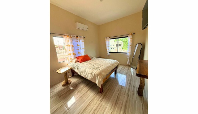 Heaven Suite is on the third-floor with a plush queen bed. The perfect blend of comfort and inspiration!