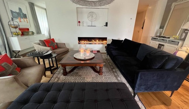 Lakeside modern 21/2 bed furnished apartment minutes from Zurich.