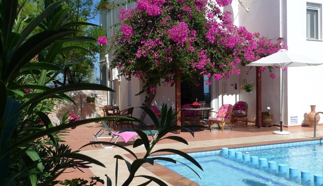 Luxury private villa with large private pool (12 m) with sea view in Vamos
