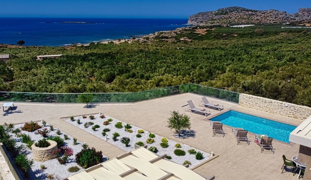 Private pool★Seaview★Walk to restaurant, market & Falasarna beach