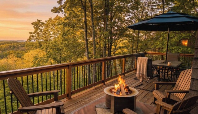 Secluded A-Frame with Epic Views & Pool Access