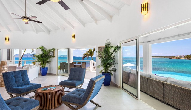 Stunning 6 bedroom waterfront villa with wooden dock