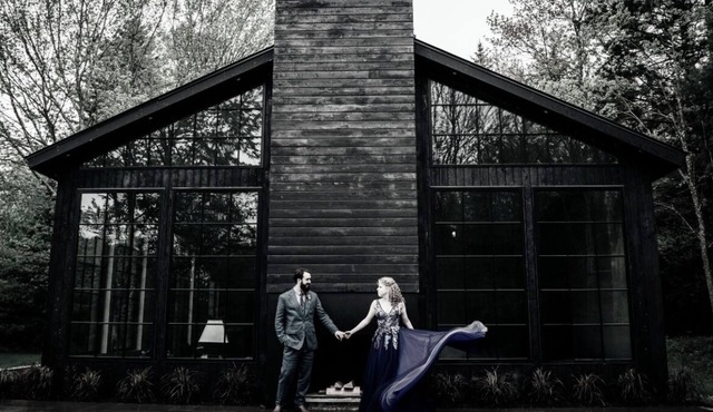 Unique wedding venue perched in the mountains with streams and an apple orchard