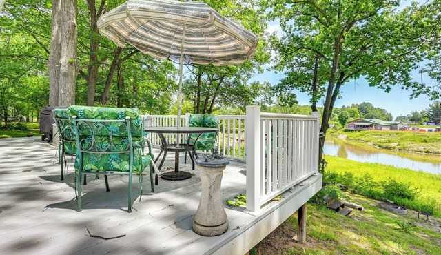 Waterfront Gladwin Home w/Deck + Fire Pit!
